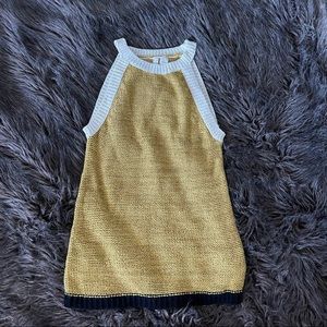 Anthropology Moth Knitted Mustard Halter Top Size S